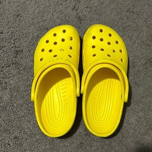 Size 7 Yellow Crocs
